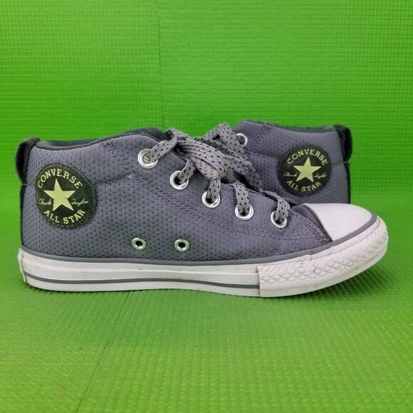 ✅Converse Chuck Taylor All Star Street Mid Shoes Youth/GS Size 2 Grey 661890F - Picture 9 of 12